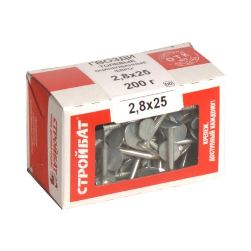 Гвозди толевые евро оцинкованные Стройбат 2,8х25 (0,2 кг)  картинка